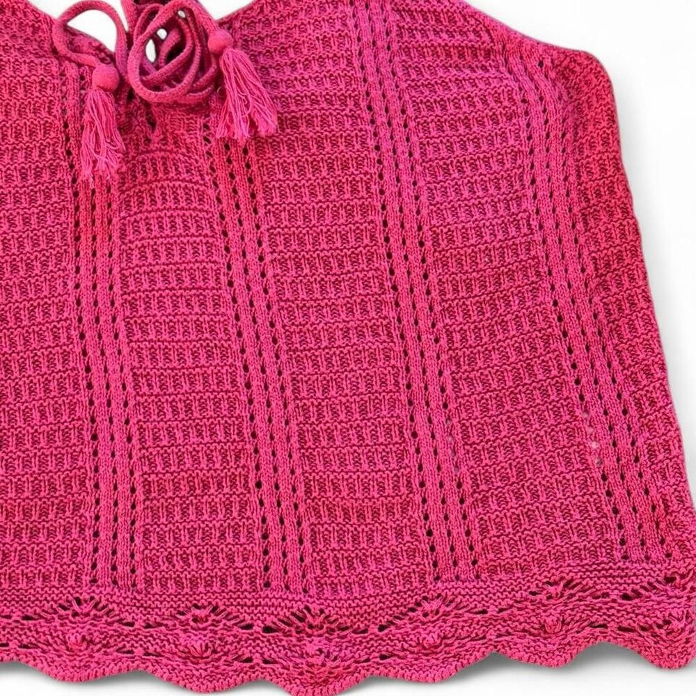 Old Navy Pink Women's Pink Crochet 100% Cotton Top Size S - Picture 3 of 8